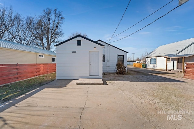 view of back of property