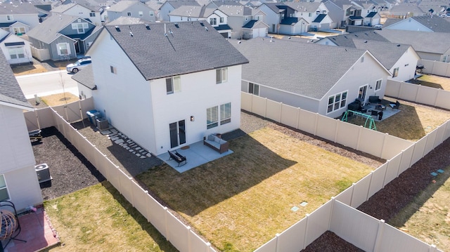aerial view of residential area