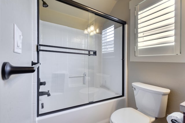 13569 Paoletti St, Caldwell, ID 83607 - bathroom with combined bath / shower with glass door and a chandelier