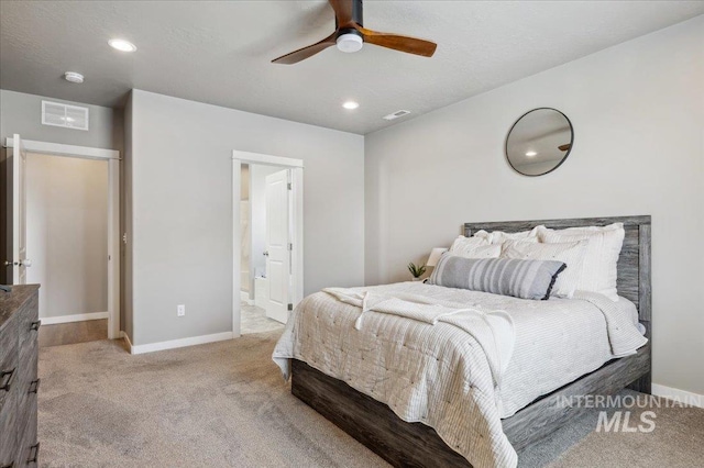 1046 N Warm River Ave, Kuna, ID 83634 - carpeted bedroom featuring baseboards, visible vents, and recessed lighting