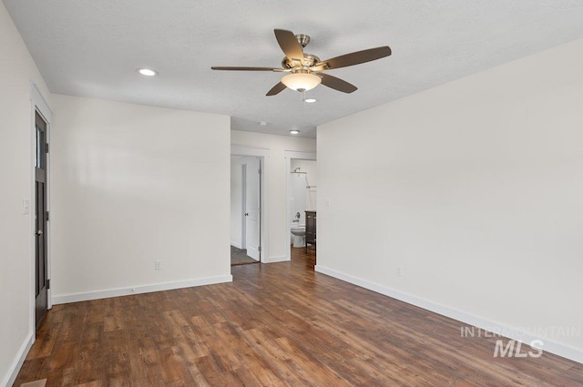 316 N 11th St, Payette, ID 83661 - empty room with ceiling fan, wood finished floors, and recessed lighting