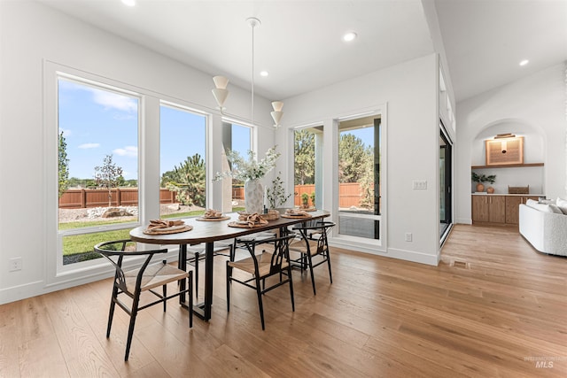 875 Creekwater, Eagle, ID 83616 - dining room featuring light wood-style flooring and recessed lighting