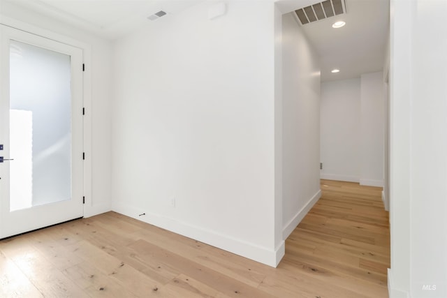 interior space featuring light wood-type flooring