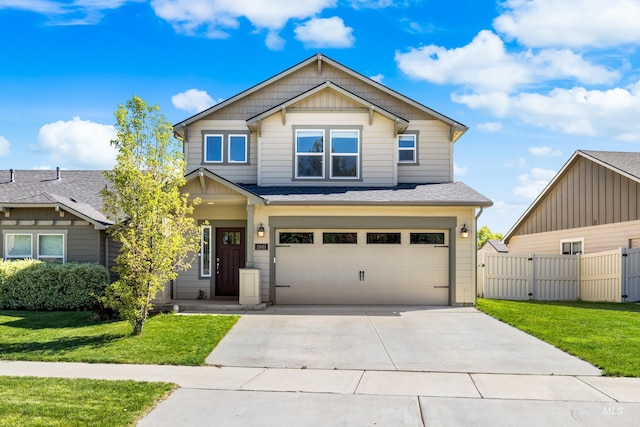 11661 W Baserri, Boise, ID 83709 - craftsman-style home with a garage, concrete driveway, roof with shingles, and a gate
