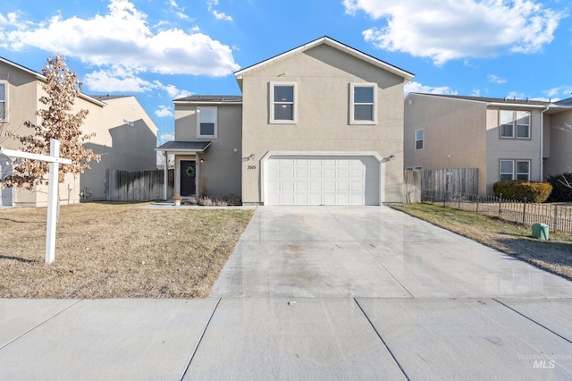 view of property with a garage