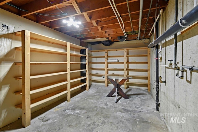 view of storage room