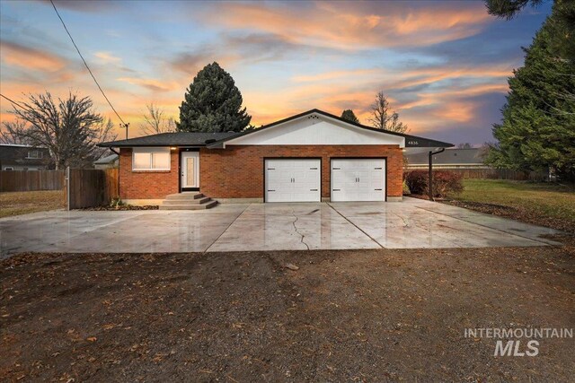 ranch-style house with a garage