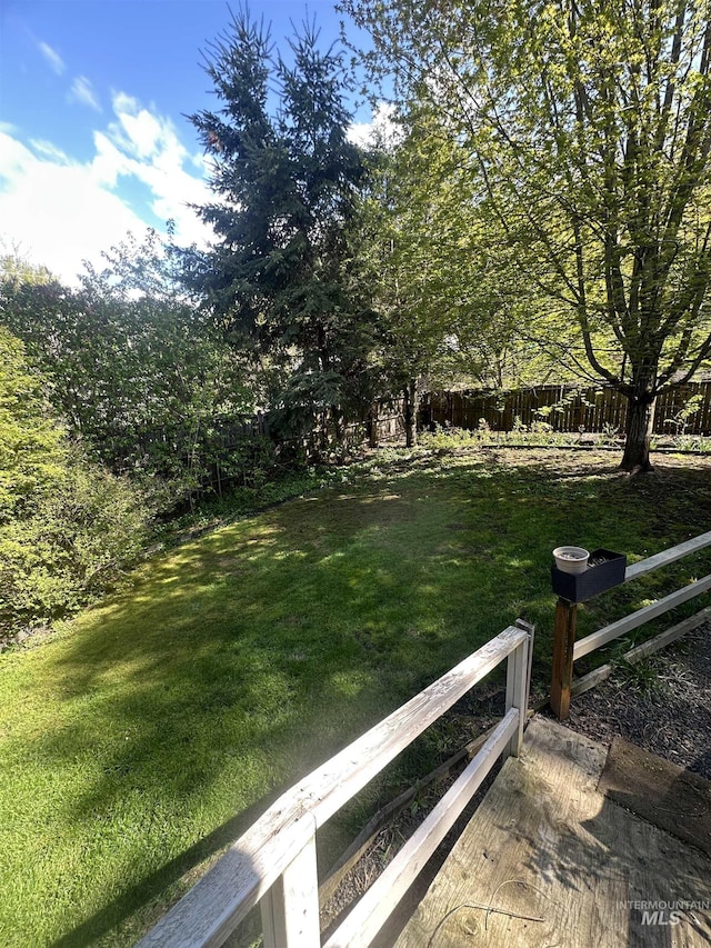 view of yard with fence private yard
