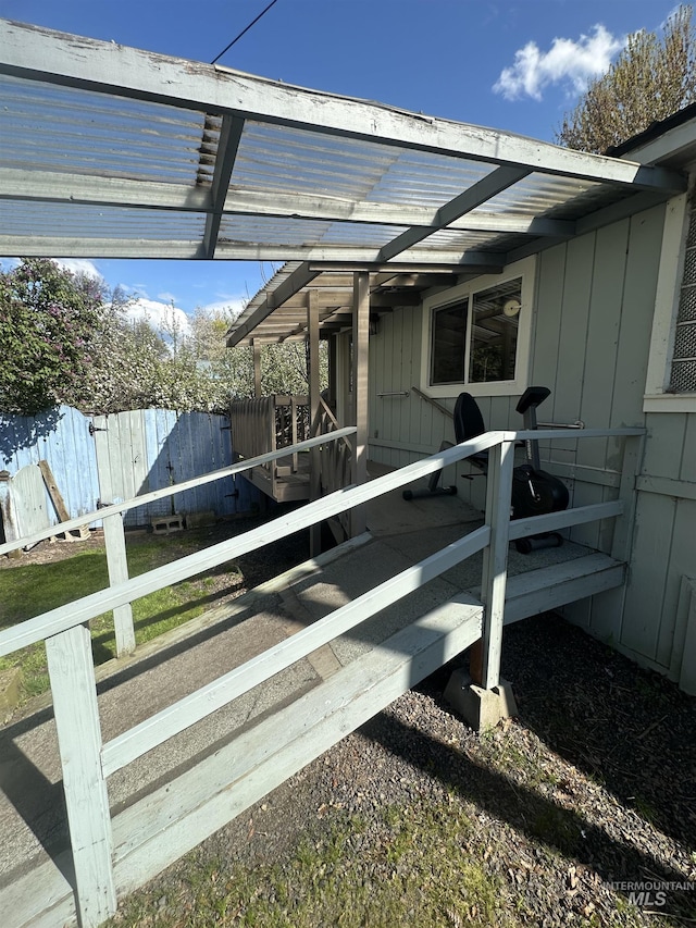 deck with fence