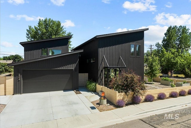 modern home with a garage