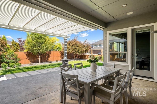 2357 N Synergy Pl, Eagle, ID 83616 - view of patio with outdoor dining area and a pergola