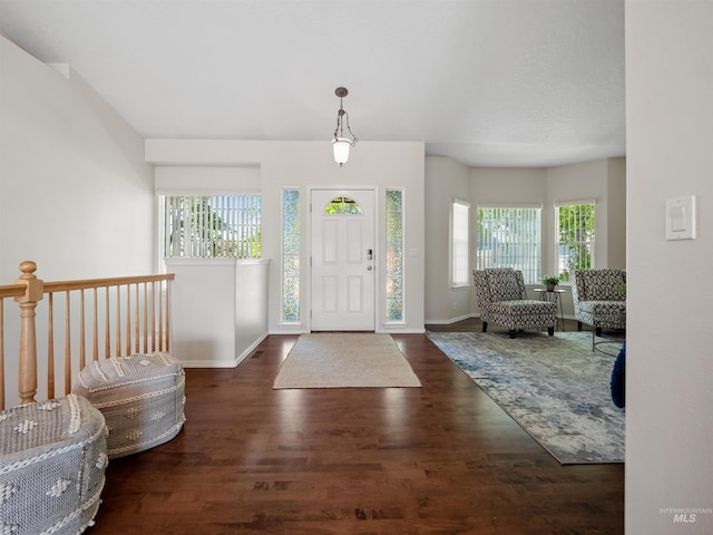 1415 E Lake Crk, Meridian, ID 83642 - entryway featuring healthy amount of natural light, wood finished floors, and baseboards