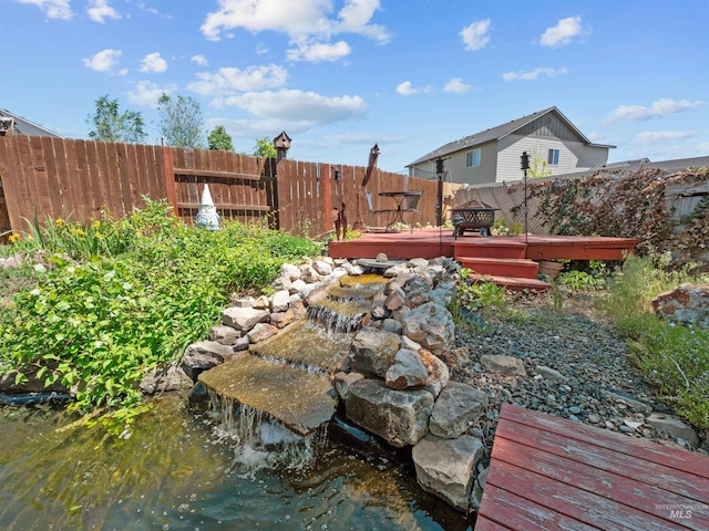 1415 E Lake Crk, Meridian, ID 83642 - view of yard with a wooden deck