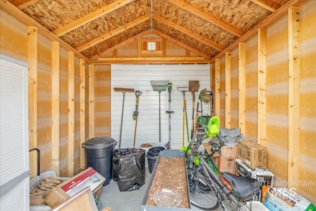 storage area featuring a garage