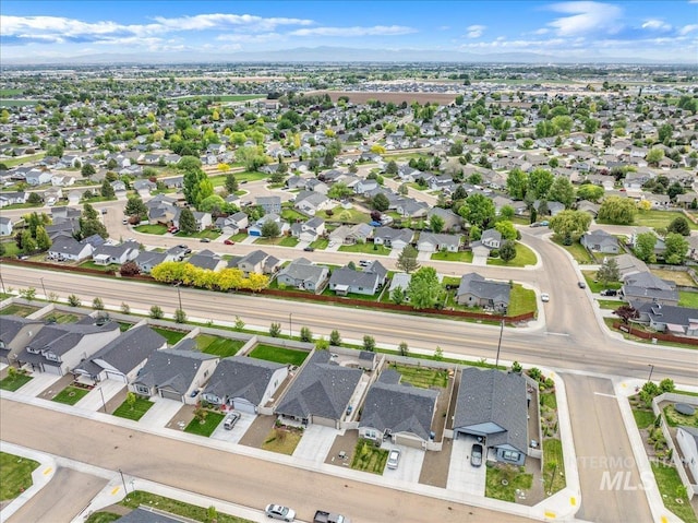 aerial overview of property's location with nearby suburban area