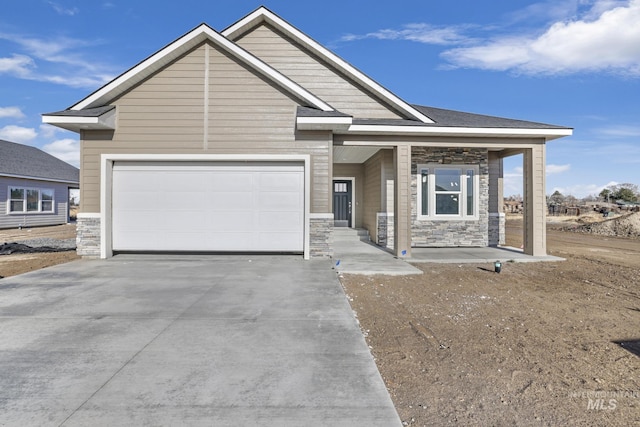 craftsman-style house featuring a garage