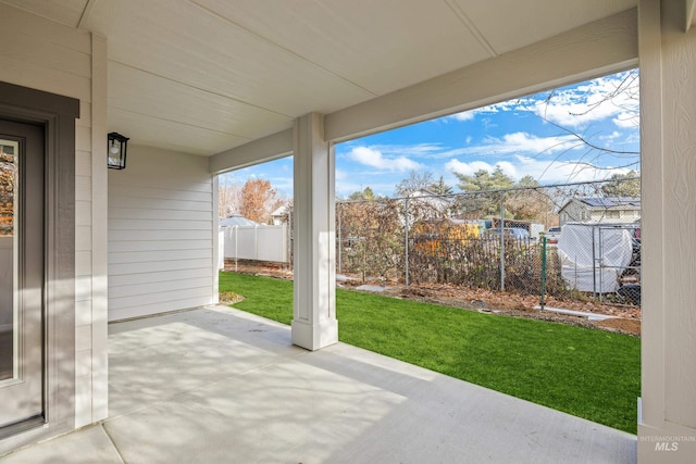 view of patio / terrace with fence