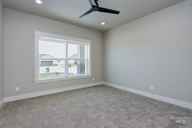 275 Meadow View Dr, Payette, ID 83661 - unfurnished room featuring a ceiling fan, recessed lighting, and carpet flooring