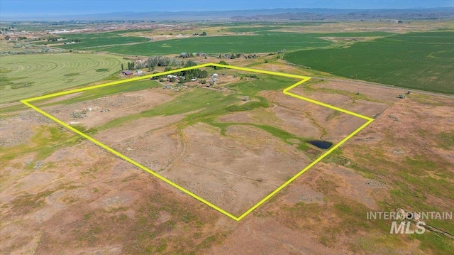 103 W 420 N, Shoshone, ID 83352 - aerial view of sparsely populated area with property boundaries highlighted