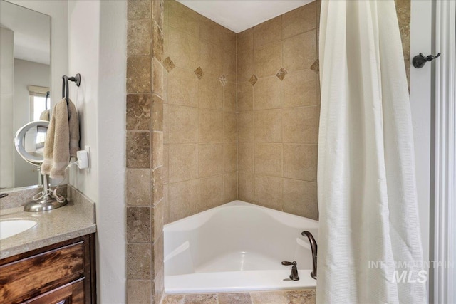 1021 Ballard Ln, Kimberly, ID 83341 - bathroom featuring vanity and shower / bath combo