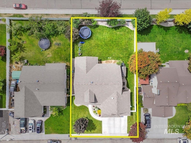 1021 Ballard Ln, Kimberly, ID 83341 - aerial perspective of suburban area with property boundaries highlighted