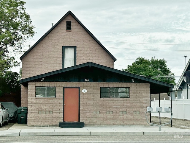 view of front of home