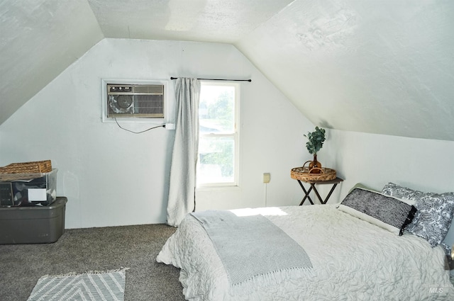 611 E Hawaii Ave, Nampa, ID 83686 - carpeted bedroom featuring vaulted ceiling and an AC wall unit