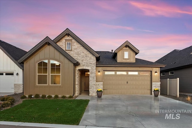 view of front of home featuring a garage