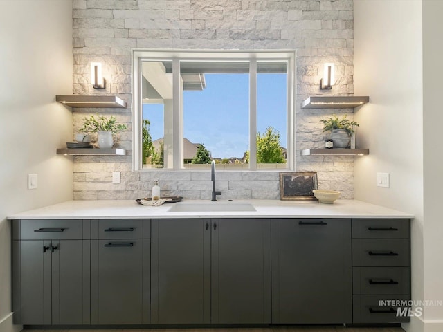 6241 W Strant St, Eagle, ID 83616 - bar with a sink and backsplash