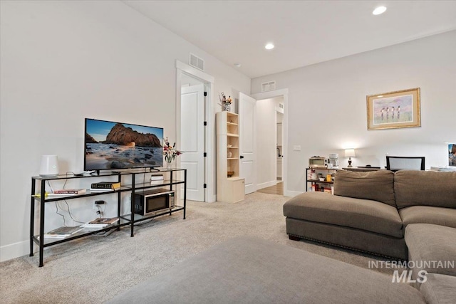 view of carpeted living room