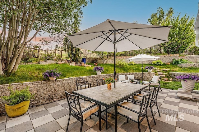 view of patio / terrace featuring outdoor dining space