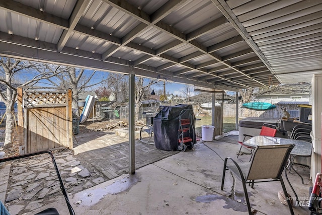 view of patio with fence