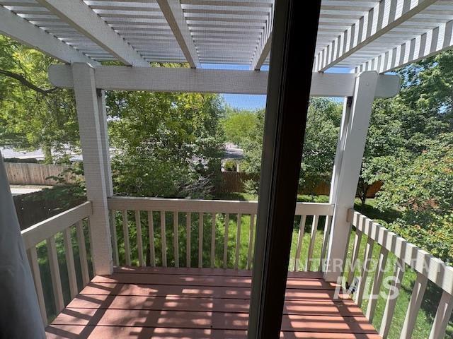 3707 N Jullion Way, Boise, ID 83704 - wooden terrace with a pergola