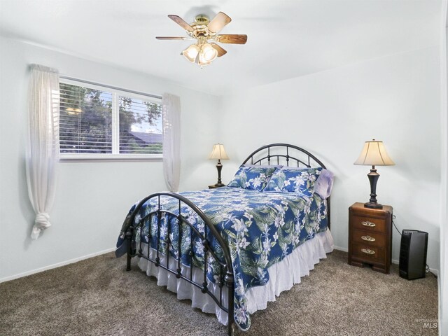 143 E Morris Ct, Kuna, ID 83634 - bedroom featuring carpet floors and a ceiling fan