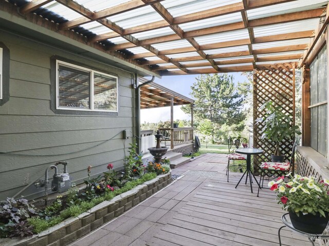 143 E Morris Ct, Kuna, ID 83634 - wooden terrace with a pergola