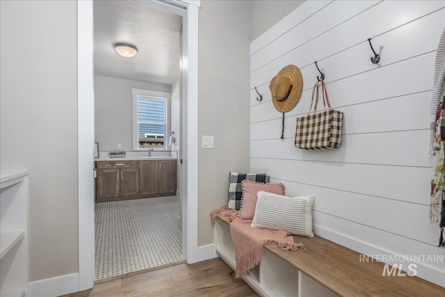 1864 N Highbury Way, Eagle, ID 83616 - mudroom with wood finished floors and baseboards