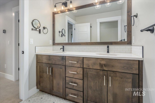 1864 N Highbury Way, Eagle, ID 83616 - bathroom with double vanity and decorative backsplash