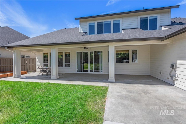 1864 N Highbury Way, Eagle, ID 83616 - rear view of house with a shingled roof and a patio area