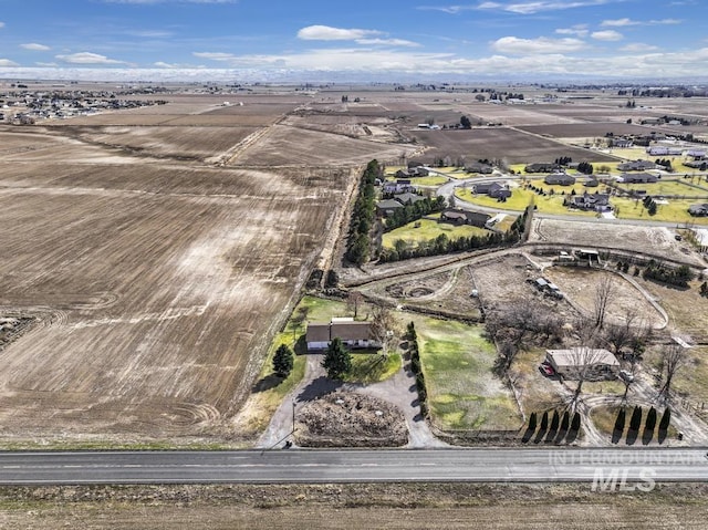 drone / aerial view with a rural view