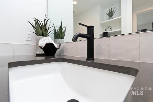 interior details featuring a sink