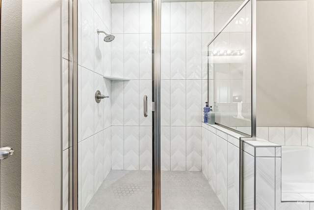 bathroom with walk in shower