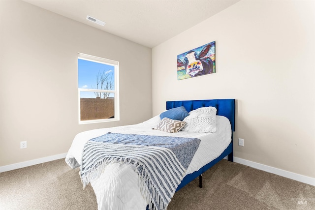 bedroom with carpet floors