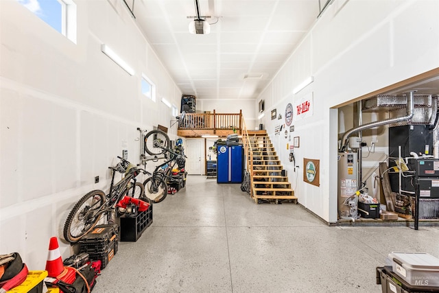 garage with water heater