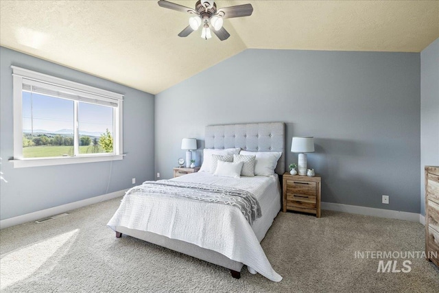 568 S Wooddale Pl, Eagle, ID 83616 - bedroom featuring lofted ceiling, visible vents, carpet flooring, and baseboards