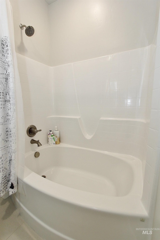 520 S Prospector Ln, Eagle, ID 83616 - bathroom with shower / tub combo and tile patterned flooring