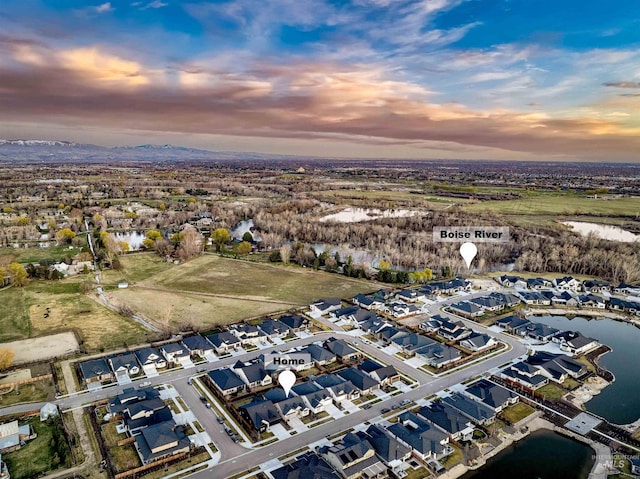 520 S Prospector Ln, Eagle, ID 83616 - aerial view at dusk of a water view