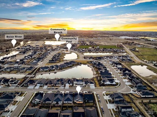 520 S Prospector Ln, Eagle, ID 83616 - aerial view of property's location featuring nearby suburban area and a large body of water