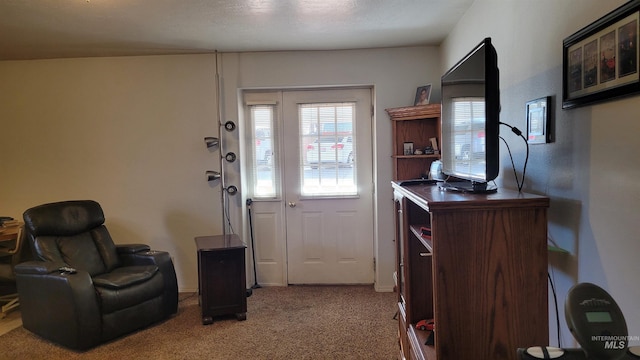 view of carpeted entryway