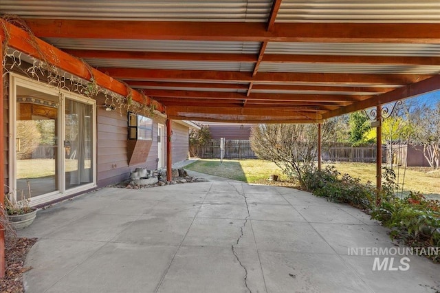 view of patio / terrace with fence