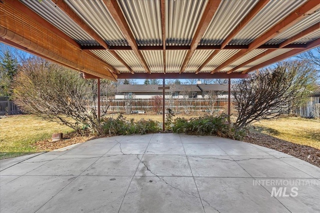 view of patio with fence